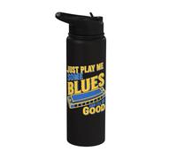 Blues Music Lover Harmonica Blues Band Musician Stainless Steel Insulated Water Bottle