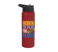 Blues Music Musician Harmonica Blues Band Stainless Steel Insulated Water Bottle