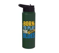 Blues Music Musician Harmonica Blues Band Stainless Steel Insulated Water Bottle