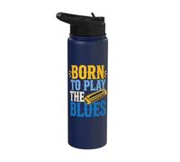 Blues Music Musician Harmonica Blues Band Stainless Steel Insulated Water Bottle