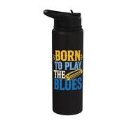 Blues Music Musician Harmonica Blues Band Stainless Steel Insulated Water Bottle