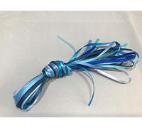 BLUES ONLY 10 x 1 metre x 3mm Satin Ribbon Assorted bundle blue double Sided 10 metres Decorative Cards Easter Christmas thin 3 mm