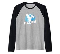 Blues Saxophone Music Raglan Baseball Tee