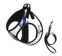 Blues Saxophone Piano Cello Bass,Pet Harness,Adjustable Reflective Dog Harness,Pet Leash Vest,S