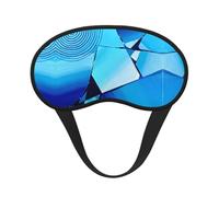 Blues Spiral Shadow Print Blackout Sleep Mask, Light Blocking Eye Mask for Sleeping Travel, Camping, Shift Work