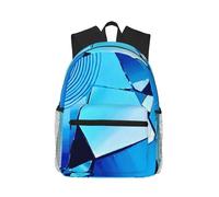 Blues Spiral Shadow Print Lightweight Backpack for Women and Men Cute Travel Backpack with Shoulder Straps