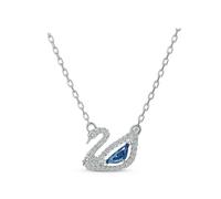 (Blues swan) gradient blue red pink white black swan necklace female using strange element crystal smart collarbone chain
