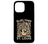 Blues Town St Louis Souvenir Men Guitar Music St Louis Case for iPhone 13 Pro Max