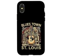 Blues Town St Louis Souvenir Men Guitar Music St Louis Case for iPhone X/XS