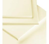 BlueSapphire® Luxury Polycotton Percale Flat Sheet (Cream, Single)