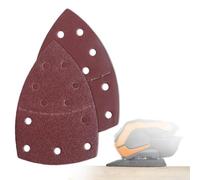BluesConi 40-Pack 11-Hole Aluminium Oxide Sanding Sheets for Bosch PSM 100A/160A/80A, for Metabo FMS 200