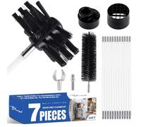 Bluesea 16 Feet Dryer Vent Cleaning Kit, Strong Nylon Dryer Vent Cleaning System, Durable Dryer Vent Cleaner Kit Vacuum Attachment with Flexible Lint Trap Brush, Vacuum Adapter, Dryer Adapter