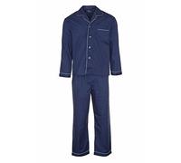 Mens Woven Pyjama Set Nightwear Pyjama Summer Wear (2X-Large, Navy)