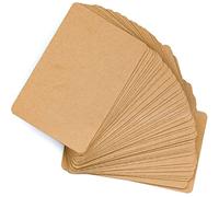 BLUESEABUY A6 Brown 50 Sheet Kraft Paper Cards Set, 300 g/m², Round Corners, Ideal for Writing, Printing, DIY Art Projects, Greeting Cards, Invitations