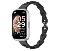 Blueshaweu 16 mm Women's Bracelet Compatible with Sanorum Smartwatch 1.47 Inch CS5, Slim Single Chain Elegant Silicone Replacement Watch Strap for Sanorum CS5/RUXINGX CS5/SHANG Wing L2/Amzhero D26