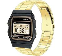 Blueshaweu 18 mm, 20 mm, 22 mm strap compatible with Casio Watch, classic high quality stainless steel watch strap, compatible with Casio MDV106-1AV / MDV107 / F-91W, 18mm, Silicone, No Gemstone