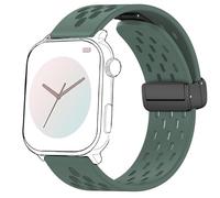 Blueshaweu 18 mm 20 mm 22 mm Strap Compatible with Ice Watch - Ice Smart Series, Breathable Soft Silicone Dual Magnetic Wristbands Compatible with Ice Smart Series Smartwatch, 18mm, Silicone, No