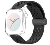 Blueshaweu 18 mm 20 mm 22 mm Strap Compatible with Ice Watch - Ice Smart Series, Breathable Soft Silicone Dual Magnetic Wristbands Compatible with Ice Smart Series Smartwatch, 22mm, Silicone, No