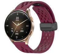 Blueshaweu 18 mm 20 mm Bracelet Compatible with Hama Smartwatch 8900 1.32 Inch / 8900 1.43 inches, Magnetic Adjustable Breathable Sport Silicone Replacement Watch Strap Compatible with Hama 8900, 18mm