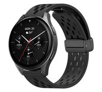Blueshaweu 18 mm 20 mm Bracelet Compatible with Hama Smartwatch 8900 1.32 Inch / 8900 1.43 inches, Magnetic Adjustable Breathable Sport Silicone Replacement Watch Strap Compatible with Hama 8900, 18mm