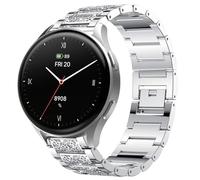 Blueshaweu 18 mm 20 mm Bracelet Compatible with Hama Smartwatch 8900 1.32 Inch / 8900 1.43 inches, Metal Band Premium Stainless Steel Bracelet Strap Compatible with Hama 8900, 20mm, Silicone, No