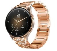 Blueshaweu 18 mm 20 mm Bracelet Compatible with Hama Smartwatch 8900 1.32 Inch / 8900 1.43 inches, Metal Band Premium Stainless Steel Bracelet Strap Compatible with Hama 8900, 20mm, Silicone, No