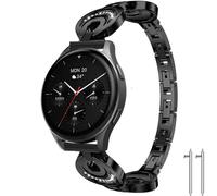 Blueshaweu 18 mm 20 mm Women's Bracelet Compatible with Hama Smartwatch 8900 1.32 inches / 8900 1.43 inches, Diamond Premium Stainless Steel Watch Strap Compatible with Hama 8900, 20mm, Silicone, No