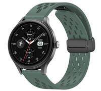 Blueshaweu 18 mm Bracelet Compatible with DR06, DR05 Smartwatch, Magnetic Adjustable Breathable Sports Silicone Replacement Watch Strap Compatible with Fitpolo DR06, TOOBUR DR06/DR05, Große, Silicone