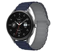 Blueshaweu 18 mm Bracelet Compatible with DR06, DR05 Smartwatch Women's Round 1.27 Inch Soft Silicone Fully Magnetic Adjustable Watch Strap Compatible with Fitpolo DR06, TOOBUR DR06/DR05, Große