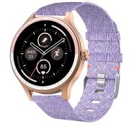 Blueshaweu 18 mm Bracelet Compatible with DR06, DR05 Smartwatch Women's Round 1.27 Inches, Nylon Knitted Replacement Watch Strap Compatible with Fitpolo DR06, TOOBUR DR06/DR05, Große, Silicone, No