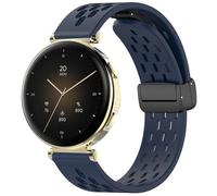 Blueshaweu 18 mm Bracelet Compatible with Hama Smartwatch 7000 1.32 Inches, Magnetic Adjustable Breathable Sports Silicone Replacement Watch Strap Compatible with Hama 7000 Smartwatch, Große, Silicone