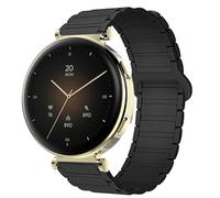 Blueshaweu 18 mm Bracelet Compatible with Hama Smartwatch 7000 1.32 inches, Soft Silicone Fully Magnetic Adjustable Watch Strap Compatible with Hama 7000 Smartwatch, Große, Silicone, No Gemstone