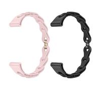 Blueshaweu 18 mm Women's Bracelet Compatible with Hama Smartwatch 7000 1.32 inches, Slim Single Chain Elegant Silicone Replacement Watch Strap Compatible with Hama 7000 Smartwatch, Große, Silicone, No
