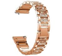 Blueshaweu 18mm 20mm 22mm Elastic Watch Bands, Quick Release Women Jewelry Bling Diamond Metal Dressy Strap Adjustable Replacement Strap Accessories Sports Band for Men Women (20mm, Rose Gold)