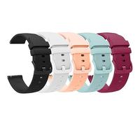 Blueshaweu 18mm, 20mm Quick Release Soft Silicone Sport Replacement Straps for Women, Man, Wristband Accessories Compatible for Withings ScanWatch 38mm/ScanWatch 2 38mm/Light/Nova (5Pack-1, 20mm Size)