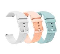 Blueshaweu 18mm, 20mm Quick Release Soft Silicone Sport Replacement Straps for Women, Man, Wristband Accessories Compatible for Withings ScanWatch 38mm/ScanWatch 2 38mm/Light/Nova (3Pack-A, 20mm Size)