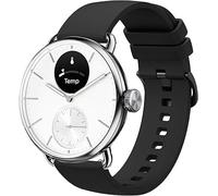 Blueshaweu 18mm, 20mm Quick Release Soft Silicone Sport Replacement Straps for Women, Man, Wristband Accessories Compatible for Withings ScanWatch 38mm/ScanWatch 2 38mm/Light/Nova (Black, 20mm Size)