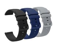 Blueshaweu 18mm, 20mm Quick Release Soft Silicone Sport Replacement Straps for Women, Man, Wristband Accessories Compatible for Withings ScanWatch 38mm/ScanWatch 2 38mm/Light/Nova (3Pack-B, 20mm Size)