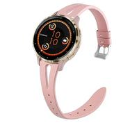 Blueshaweu 18mm Quick Release Slim Vintage Leather Strap Replacement Compatible for Garmin Venu 3S 41mm / Venu 2S / Forerunner 265S / 255S / 255S Music/Vivomove 3S / Captain Marvel (Pink)