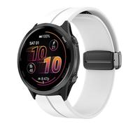 Blueshaweu 20 mm 22 mm Bracelet Compatible with Garmin Forerunner 570, Soft Silicone Dual Magnetic Adjustable Wristbands Compatible with Garmin Forerunner 570 42 mm/47 mm, 165, 245, 255, 22mm