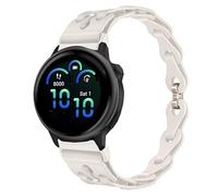 Blueshaweu 20 mm Women's Bracelet Compatible with Garmin Vivoactive 6 Smartwatch, Slim Single Chain Elegant Silicone Replacement Watch Strap for Garmin Vivoactive 6, Vivoactive 5, Große, Silicone, No