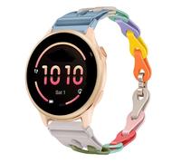 Blueshaweu 20 mm Women's Bracelet Compatible with Garmin Vivoactive 6 Smartwatch, Slim Single Chain Elegant Silicone Replacement Watch Strap for Garmin Vivoactive 6, Vivoactive 5, Große, Silicone, No