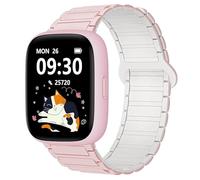 Blueshaweu 22 mm Bracelet Compatible with Biggerfive Brave 2 Smartwatch Children, Soft Silicone Fully Magnetic Adjustable Watch Strap Compatible with Biggerfive Smartwatch Children BW01, BW02, Große
