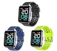 Blueshaweu 22 mm Bracelet Compatible with Tensky ID208 Plus 1.8 Inch Smartwatch, Soft Sport Breathable Silicone Replacement Watch Strap for Tensky ID208Plus / Quican IDW208 Plus Smartwatch