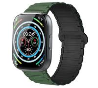 Blueshaweu 22 mm Strap Compatible with Puqo T80 Smartwatch 1.95 Inches, Soft Silicone, Fully Magnetic, Adjustable Watch Strap, Compatible with Puqo T80/Cillso T80 Smartwatch, Große, Silicone, No