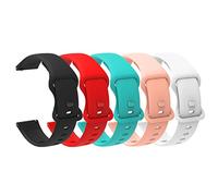 Blueshaweu 22 mm Strap Compatible with Tensky ID208 Plus 1.8 Inch Smartwatch, Soft Sport Silicone Replacement Watch Strap for Tensky ID208Plus / Quican IDW208 Plus Smartwatch, 5 Pack-A