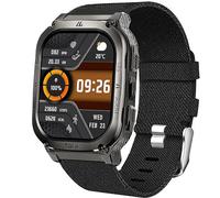 Blueshaweu 22mm Breathable Nylon Woven Fabric Replacement Accessory Strap for KOSPET Smart Watch - Compatible with TANK M3, M3 ULTRA, T3, T3 ULTRA, T2, M2 - Black