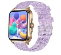 Blueshaweu 22mm Breathable Nylon Woven Fabric Replacement Strap Compatible with EGQINR T90/Mingtawn L50 PRO/SKG V9C/Aim W11/Amazfit Balance/Nemheng N39H/LIGE BW1329/LIGE ST15 Smartwatch (Purple)