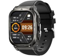 Blueshaweu 22mm Classic Silicone Replacement Straps - Compatible with AMAZTIM M2/M3/C20 Pro,T2/KOSPET TANK M2,M6 Ultra, T2 Pro Smart Watch (Black)
