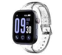 Blueshaweu 22mm Glitter Clear Silicone Transparent Clear Soft Silicone Sports Straps Compatible with GTX12, T60 Smart Watches Band